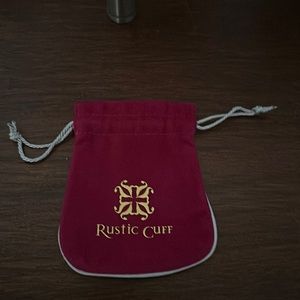 Rustic cuff dust bag for jewelry or accessories